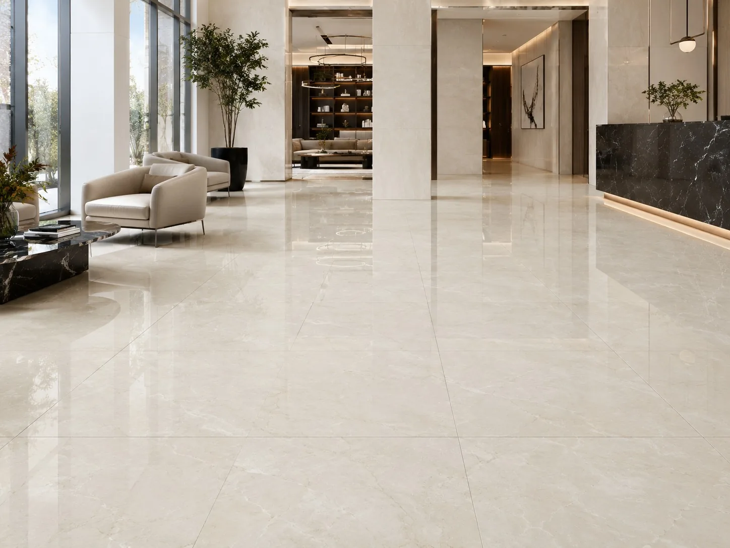 Spanish Crema Marfil Marble beige tiles for wall cladding thumbnail 2