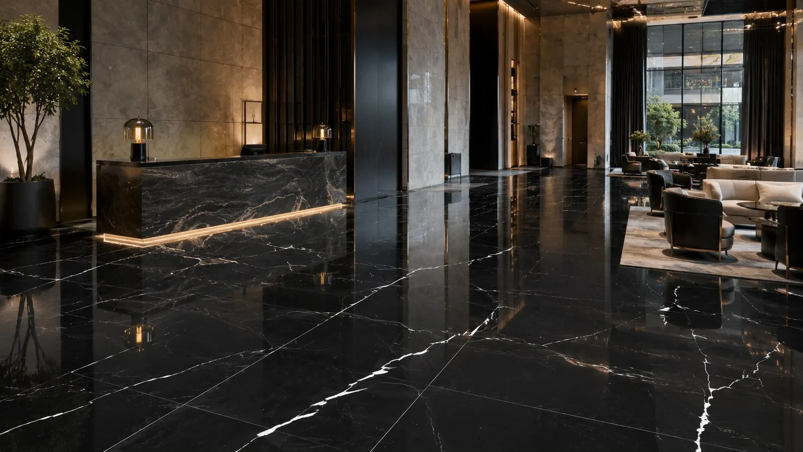 Black Marble Big tiles for wall cladding thumbnail 4