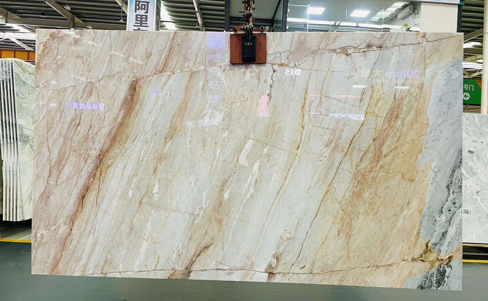 Rouge Pink Marble tiles are application in hotel decoration wall tiles thumbnail 5