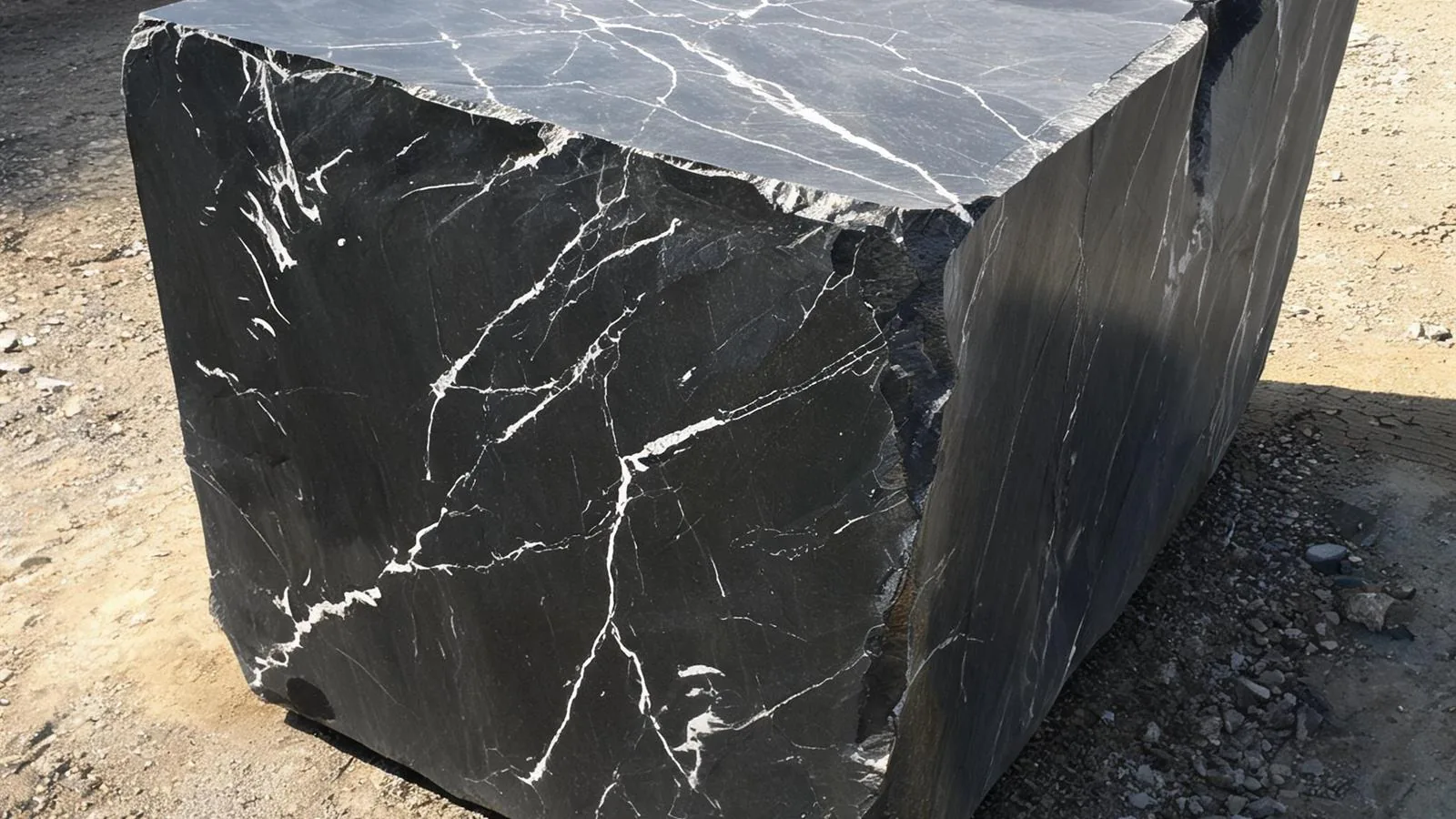 Nero Marquina Noir Khenifra Marble Blocks for Quarry Projects thumbnail 3