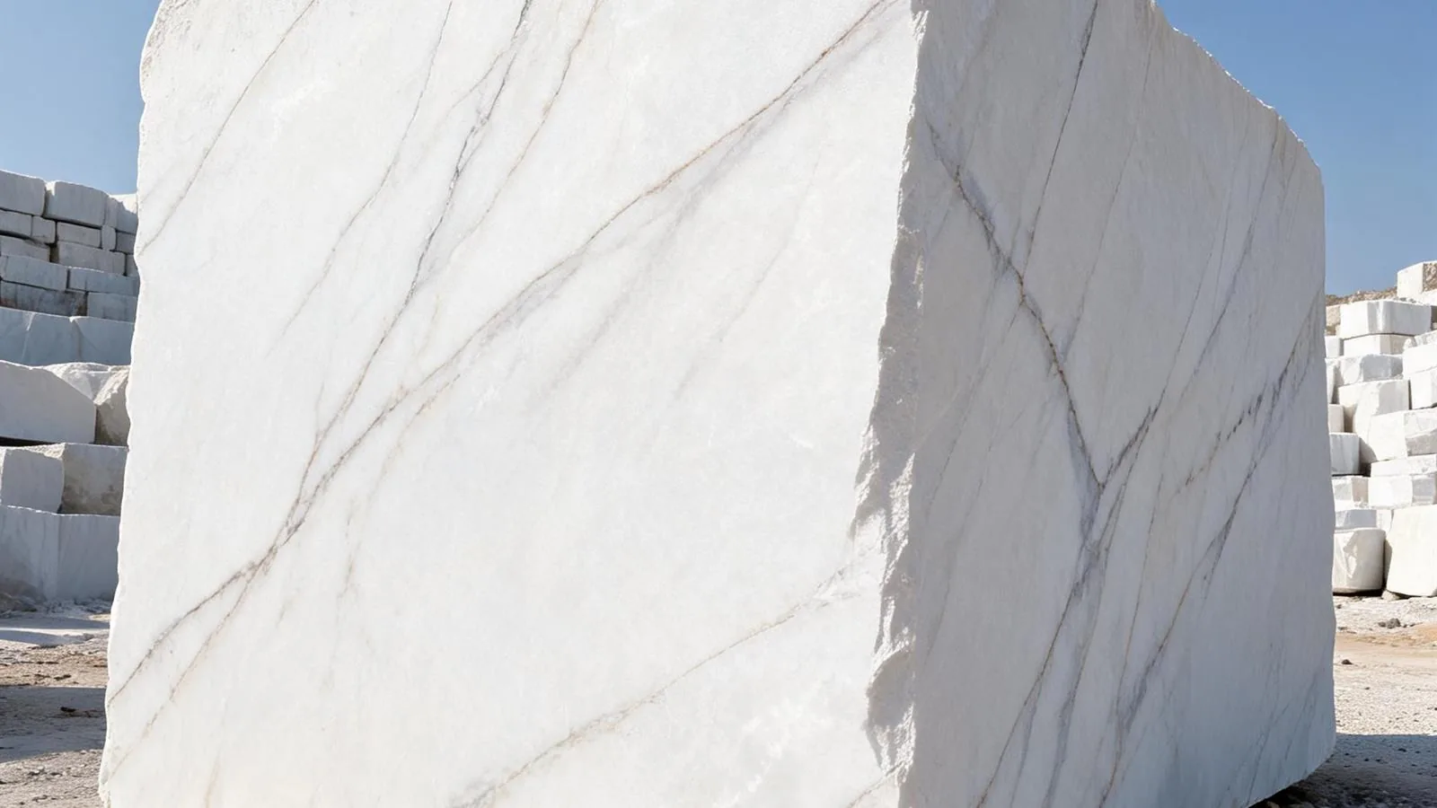 Thassos Pure White Marble Blocks for Quarry Projects thumbnail 4