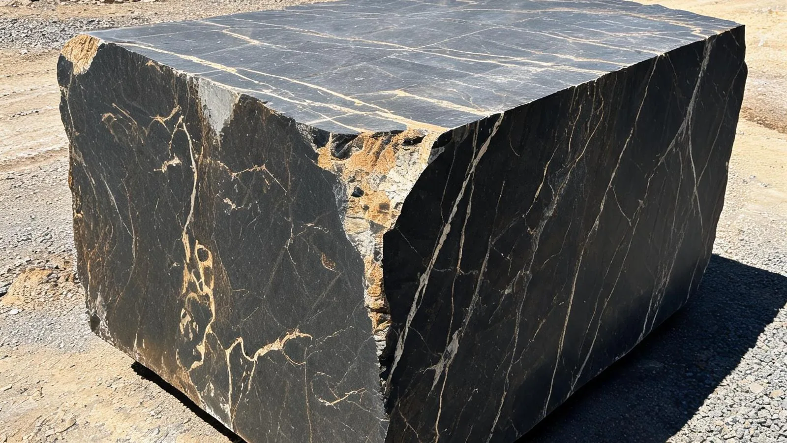 Nero Port Saint Laurent Marble Blocks for Quarry Projects thumbnail 3