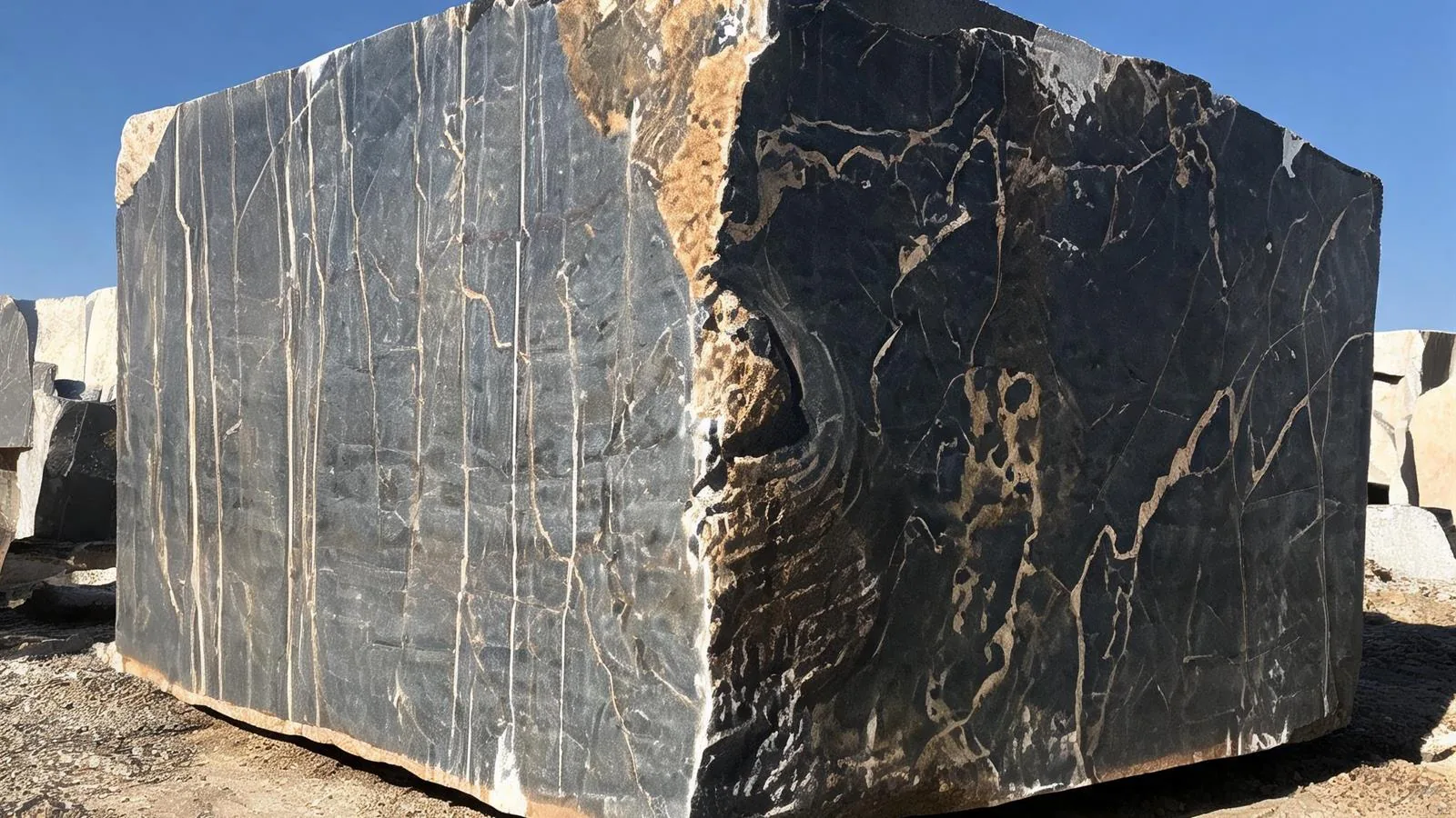 Nero Port Saint Laurent Marble Blocks for Quarry Projects thumbnail 4