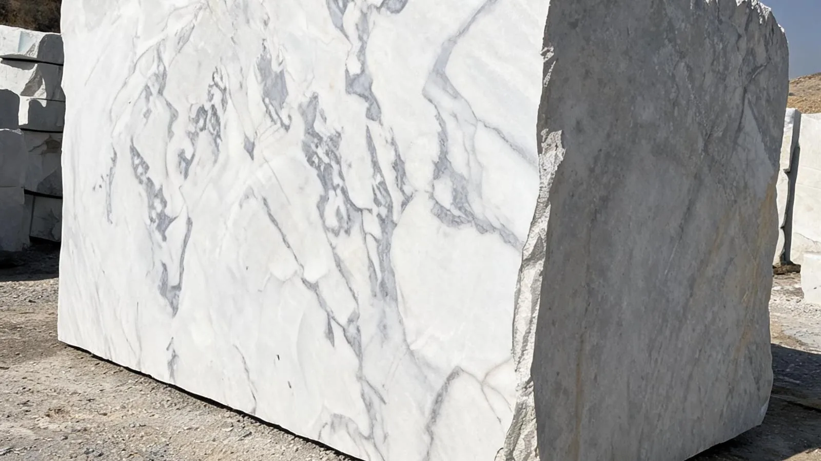 Dover White Marble, White Marble Blocks for Quarry Projects thumbnail 2
