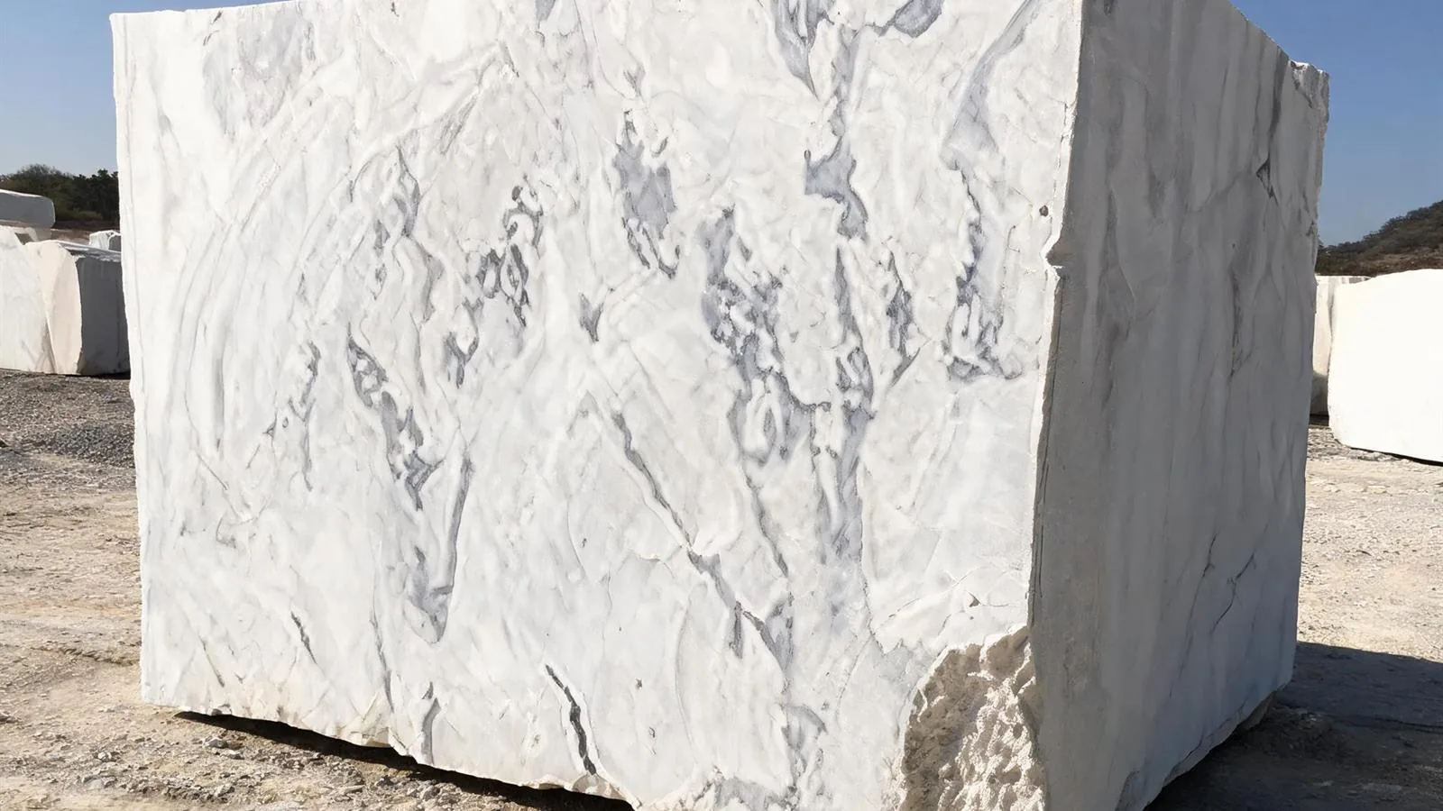 Dover White Marble, White Marble Blocks for Quarry Projects thumbnail 4