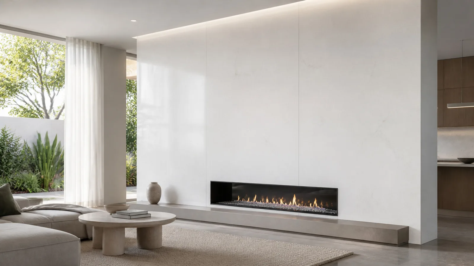 Soft White Mist Vein Recycled Marble Sintered Stone Slabs for Interior Wall Cladding thumbnail 3