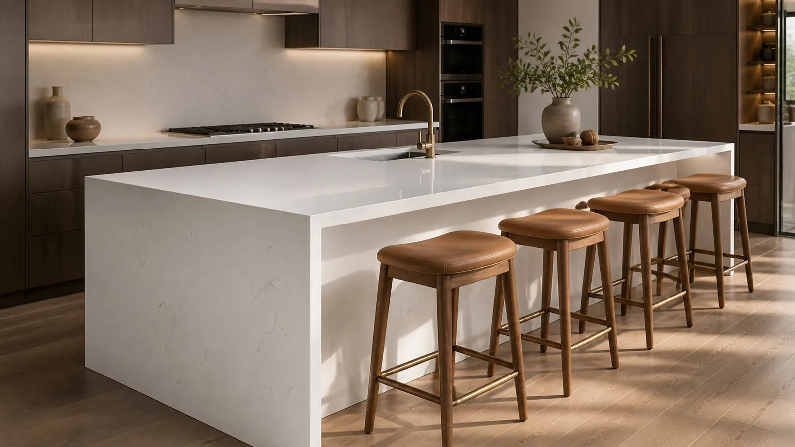 Snow White Fine Gray Vein Recycled Marble Sintered Stone Slabs for Kitchen Countertops thumbnail 4