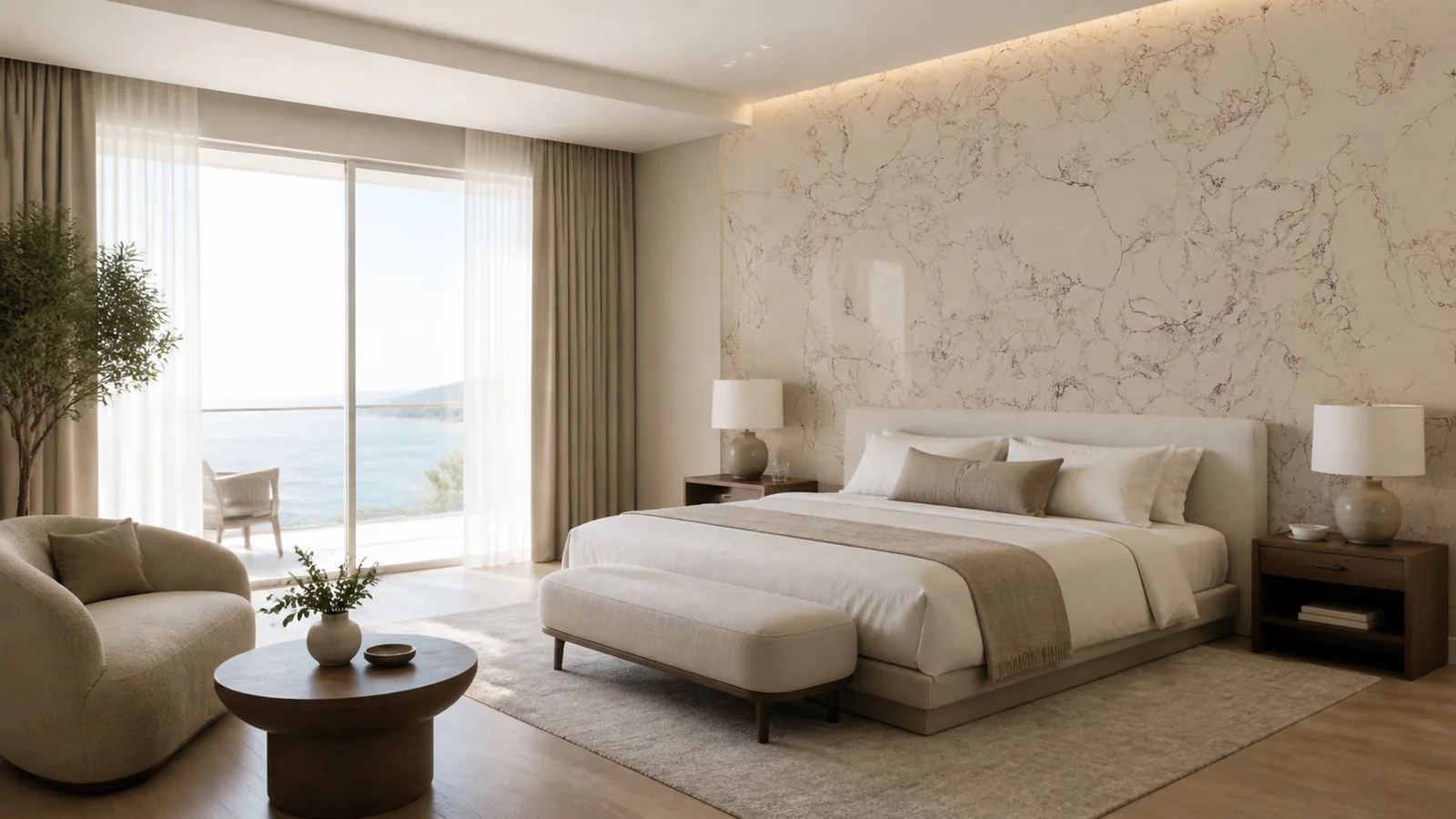 Rose Beige Burgundy Web Vein Recycled Marble Sintered Stone Slabs for Boutique Hotel Walls thumbnail 3