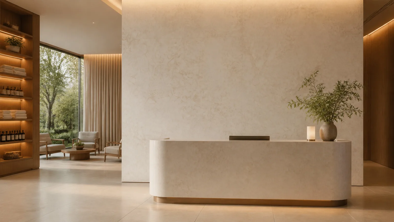Light Ivory Soft Swirl Vein Recycled Marble Sintered Stone Slabs for Spa Walls thumbnail 4