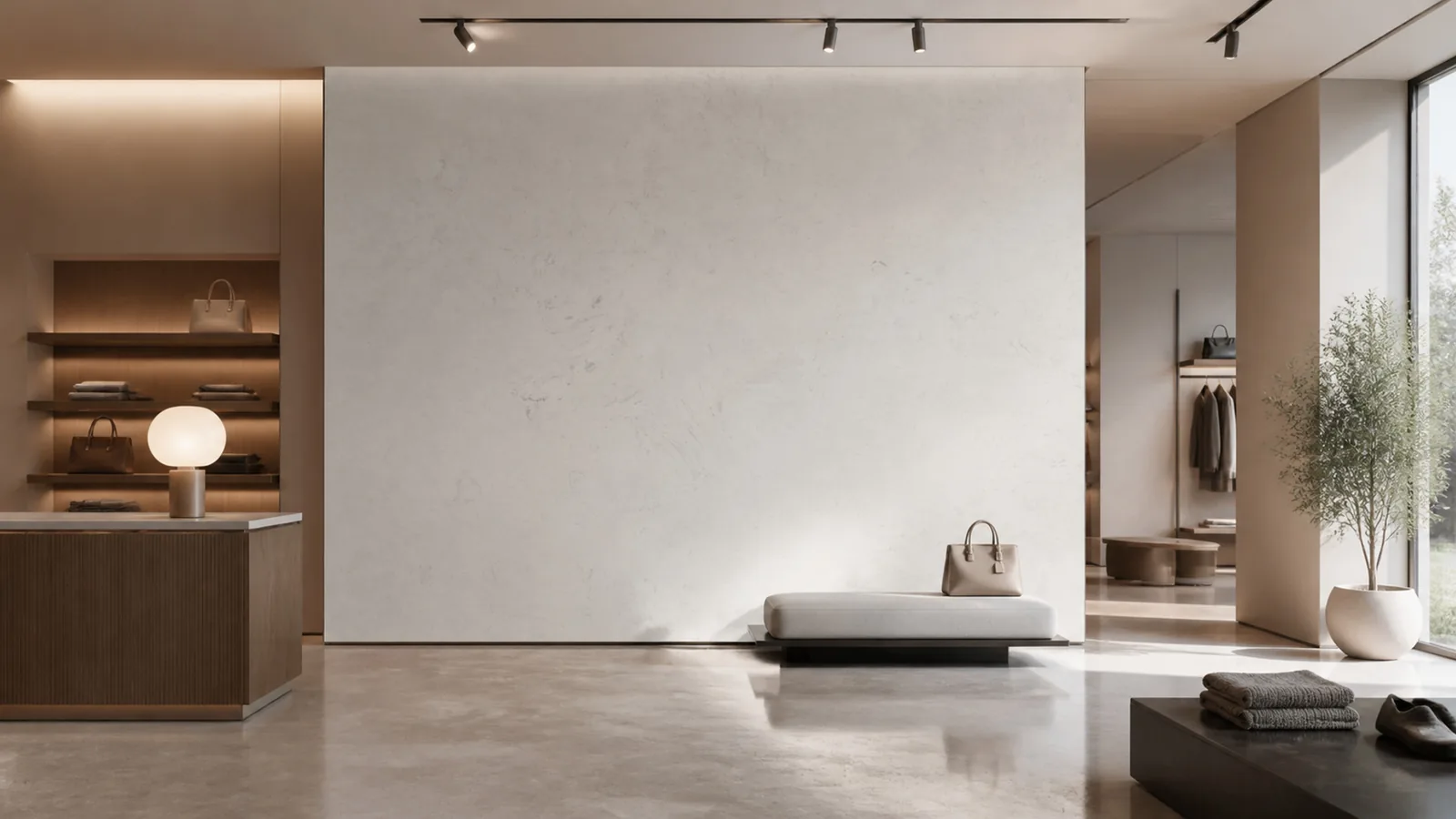 Arctic White Subtle Linear Vein Recycled Marble Sintered Stone Slabs for Retail Display Walls thumbnail 4