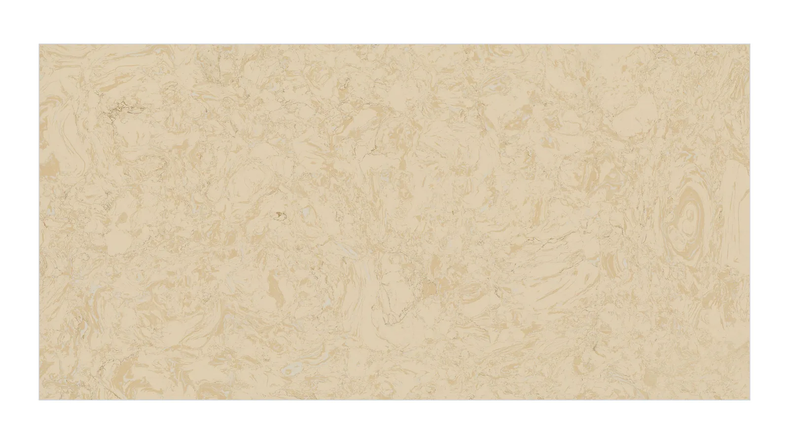 Honey Beige Flowing Wave Vein Recycled Marble Sintered Stone Slabs for Restaurant Feature Walls thumbnail 2