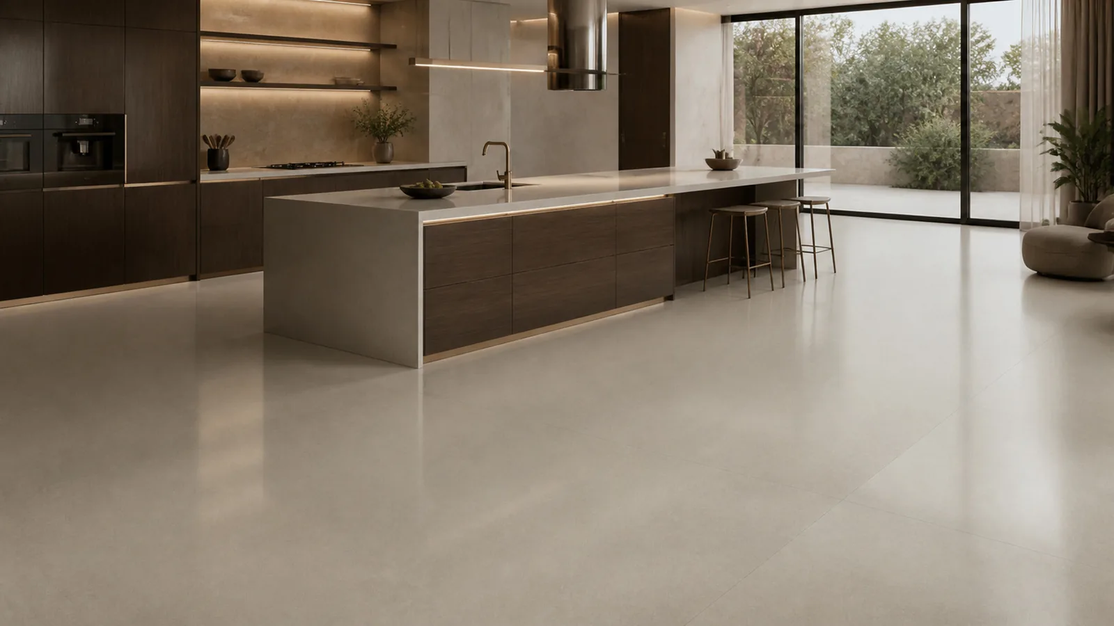 Stone Gray Subtle Grain Pattern Recycled Marble Sintered Stone Slabs for Modern Kitchen Floors thumbnail 4
