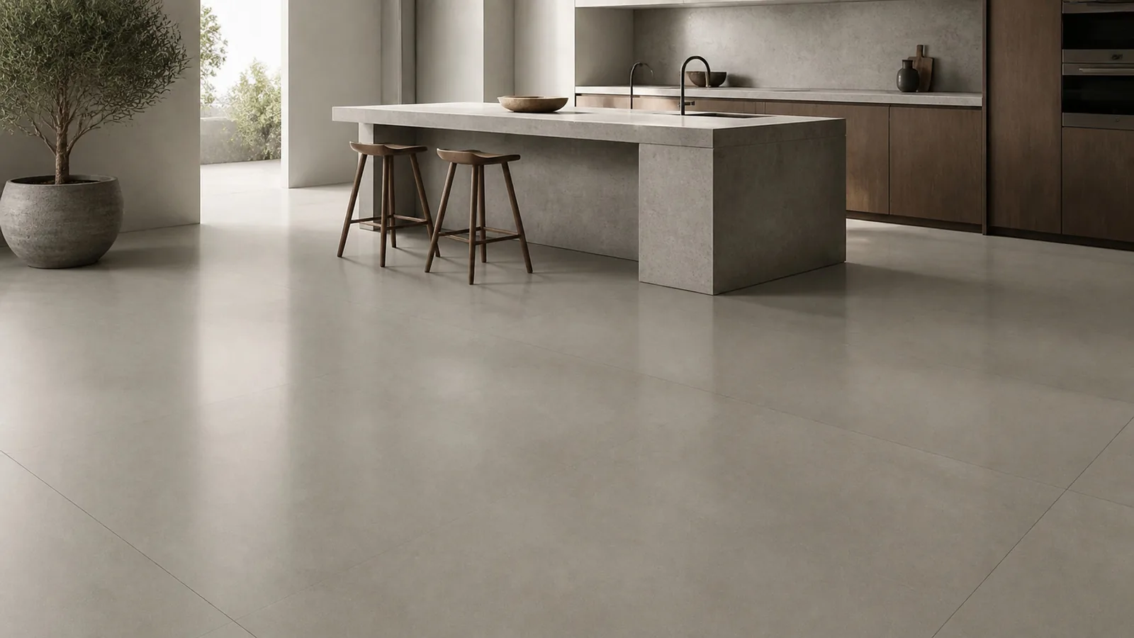 Stone Gray Subtle Grain Pattern Recycled Marble Sintered Stone Slabs for Modern Kitchen Floors thumbnail 5
