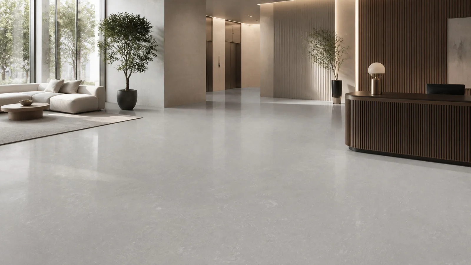 Silver Gray Soft Fiber Vein Recycled Marble Sintered Stone Slabs for Commercial Lobby Floors thumbnail 5
