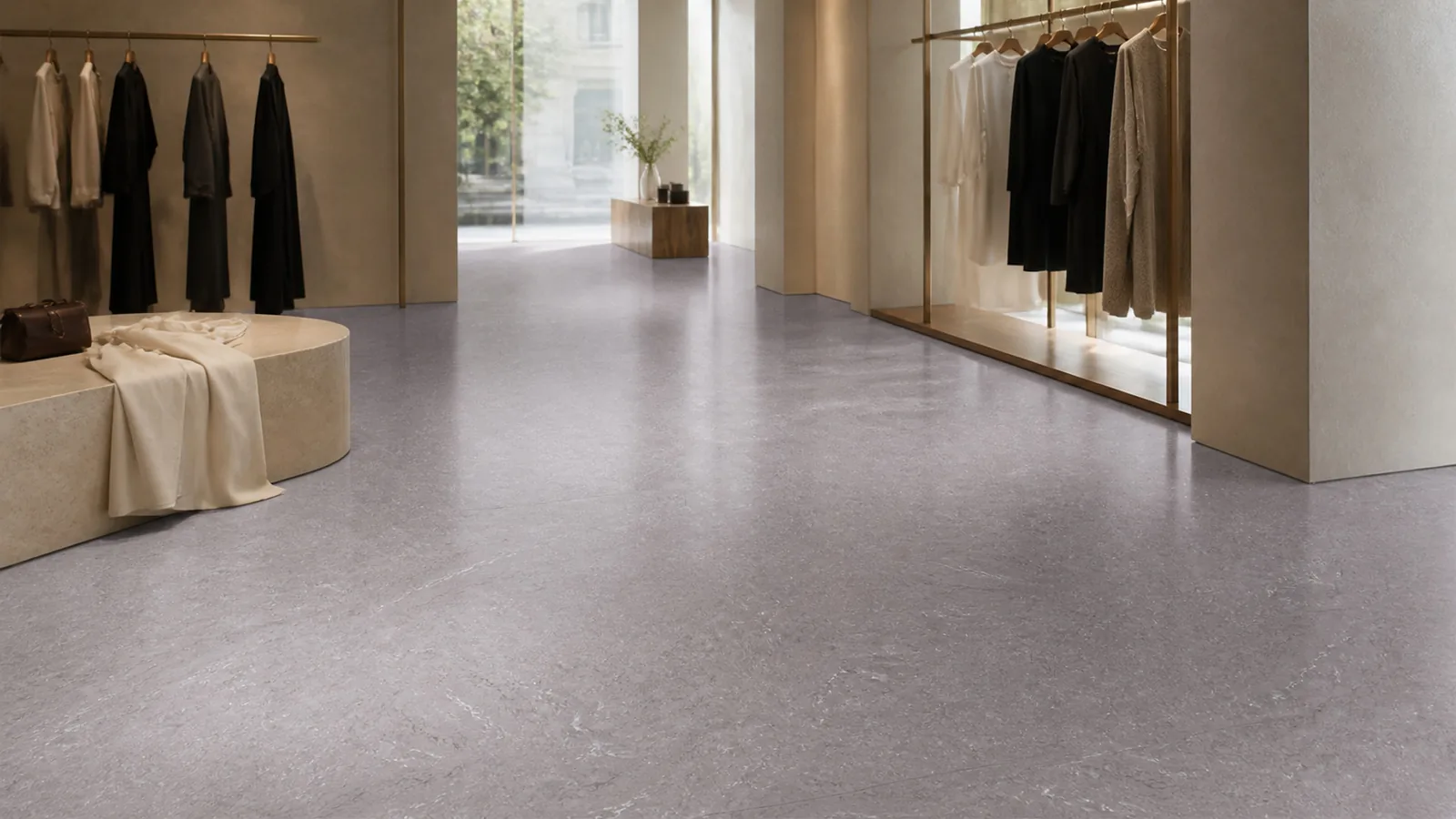 Lavender Gray Feathered Grain Pattern Recycled Marble Sintered Stone Slabs for Boutique Floors thumbnail 5