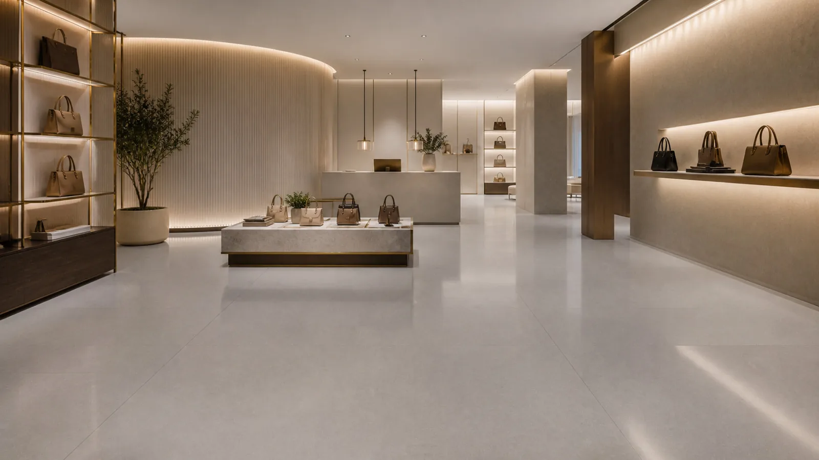 Concrete Gray Fine Speckle Pattern Recycled Marble Sintered Stone Slabs for Retail Floors thumbnail 4