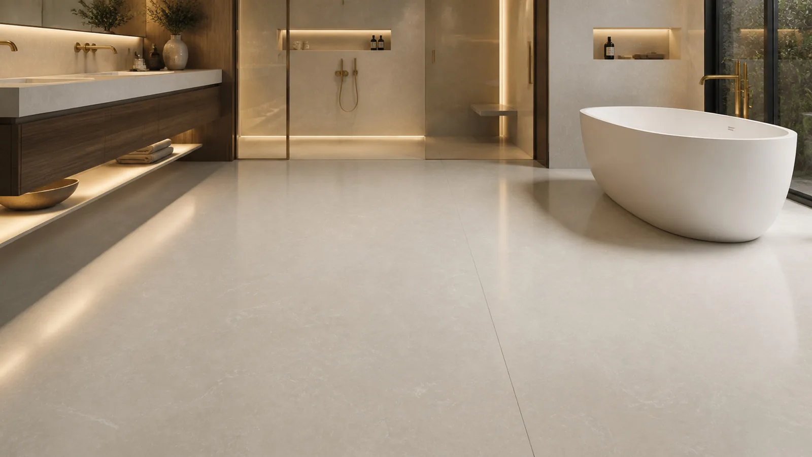 Light Greige Delicate Feather Vein Recycled Marble Sintered Stone Slabs for Bathroom Floors thumbnail 4