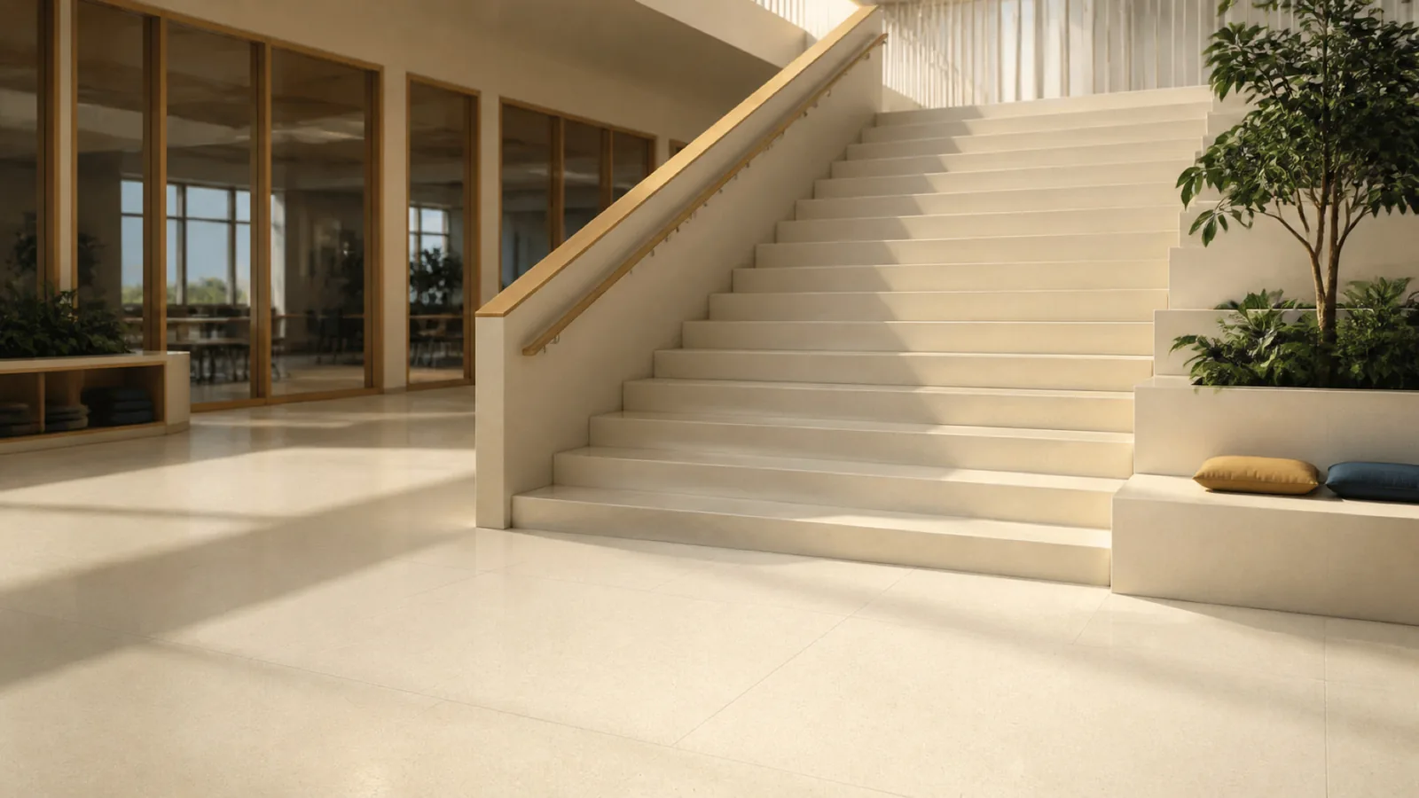 Light Beige Subtle Fine-Grain Sintered Stone Slab for Hospitals and Schools thumbnail 4