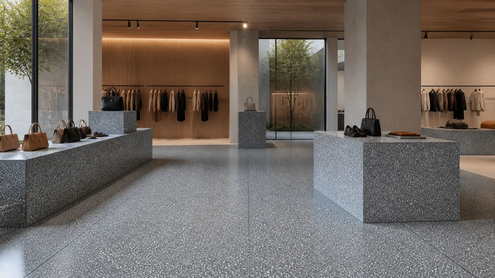 Dark Gray Dense White-Chip Sintered Stone Slab for Business Spaces thumbnail 4