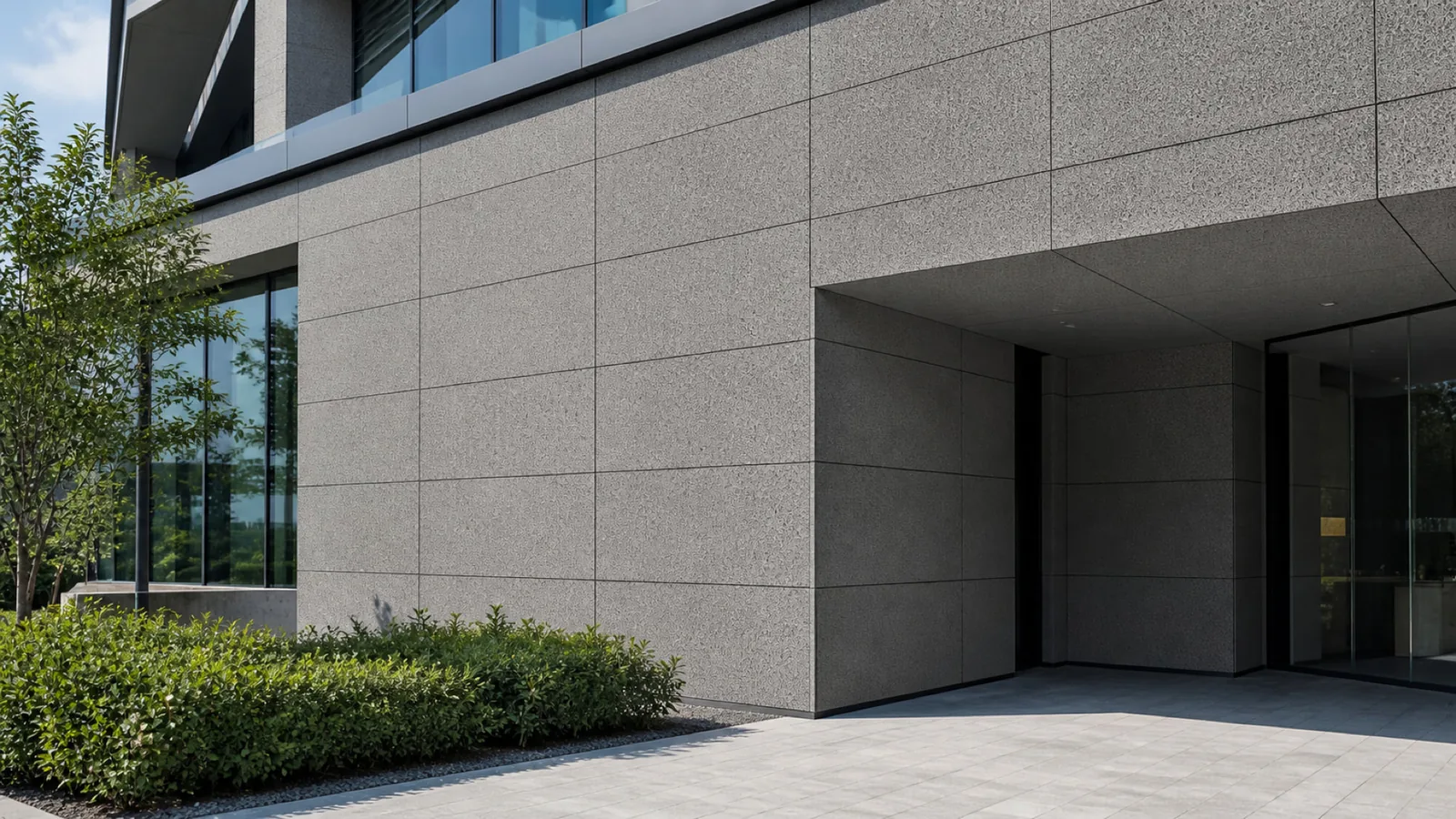 Graphite Dense Micro-Speckled Sintered Stone Slab for Exterior Walls thumbnail 3