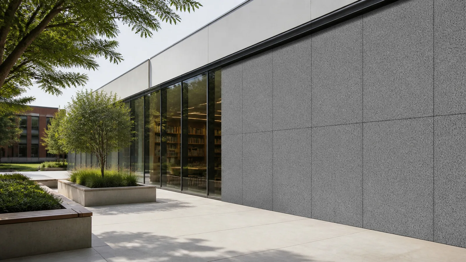 Graphite Dense Micro-Speckled Sintered Stone Slab for Exterior Walls thumbnail 4