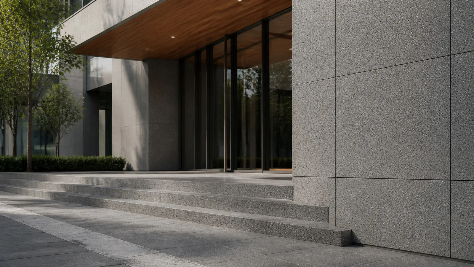 Graphite Dense Micro-Speckled Sintered Stone Slab for Exterior Walls thumbnail 5