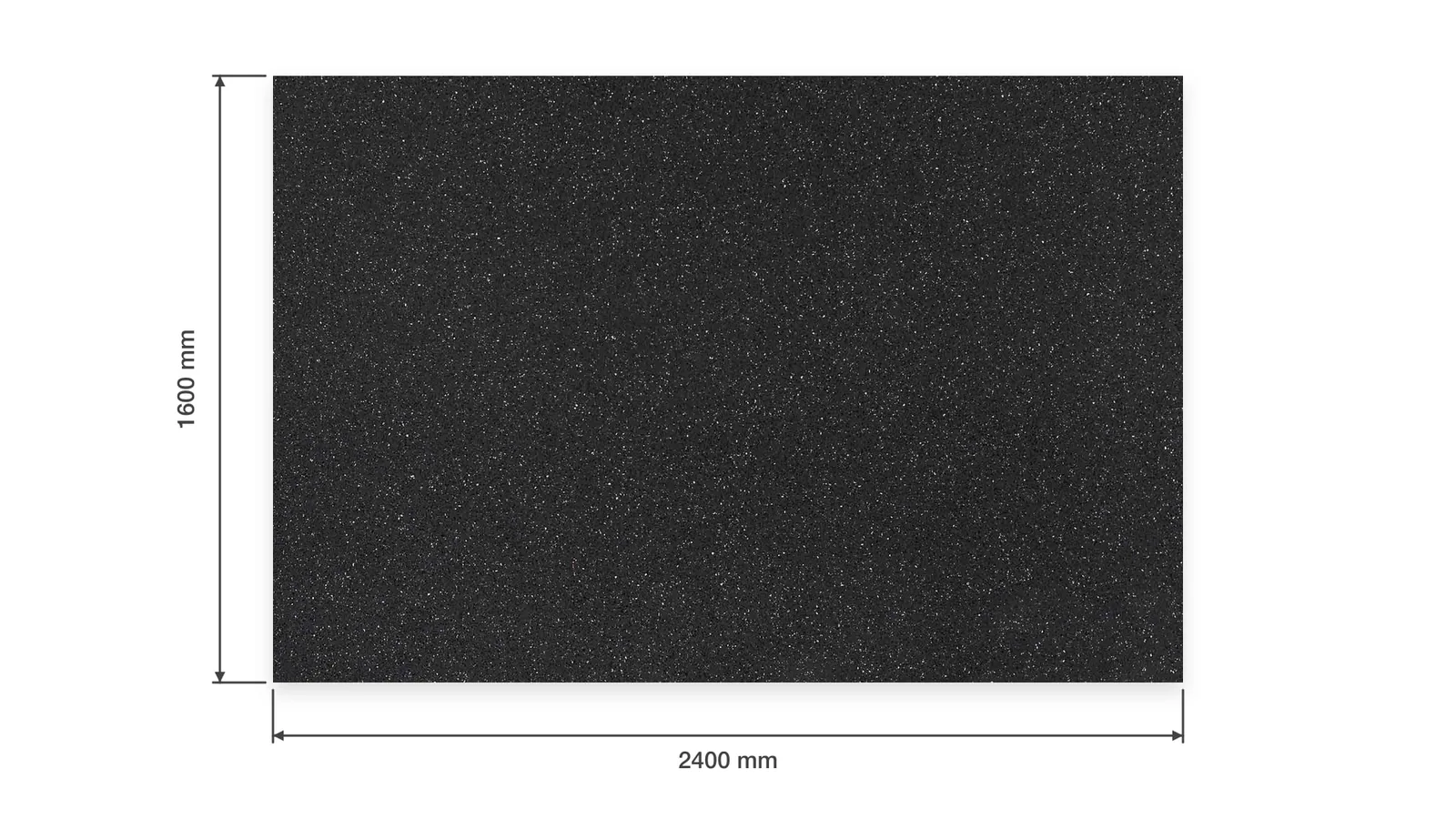 Jet Black Fine-Speckled Sintered Stone Slab for Shelves and Consoles thumbnail 2
