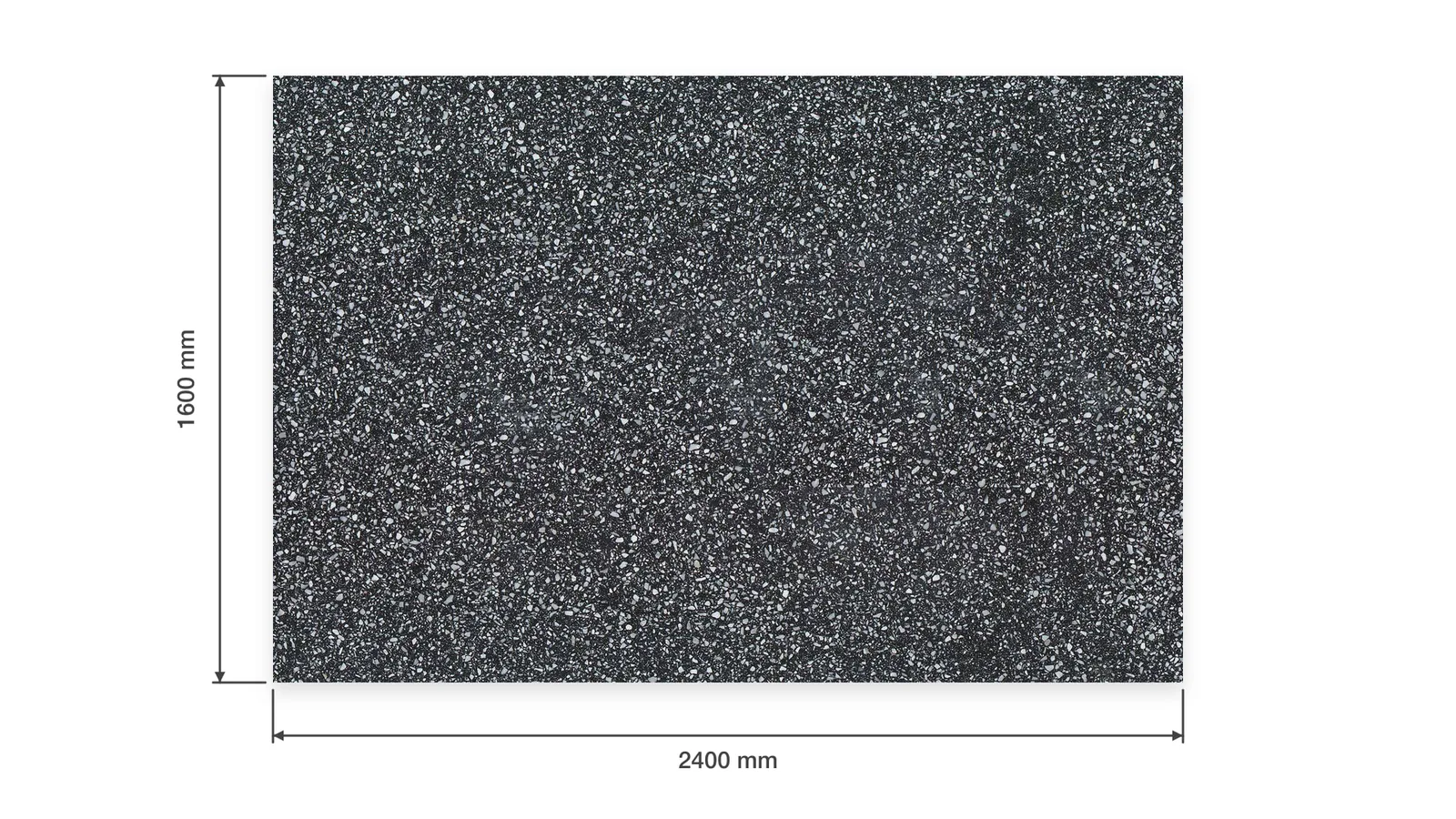 Deep Charcoal Dense White-Speckled Sintered Stone Slab for Floors and Stairs thumbnail 2