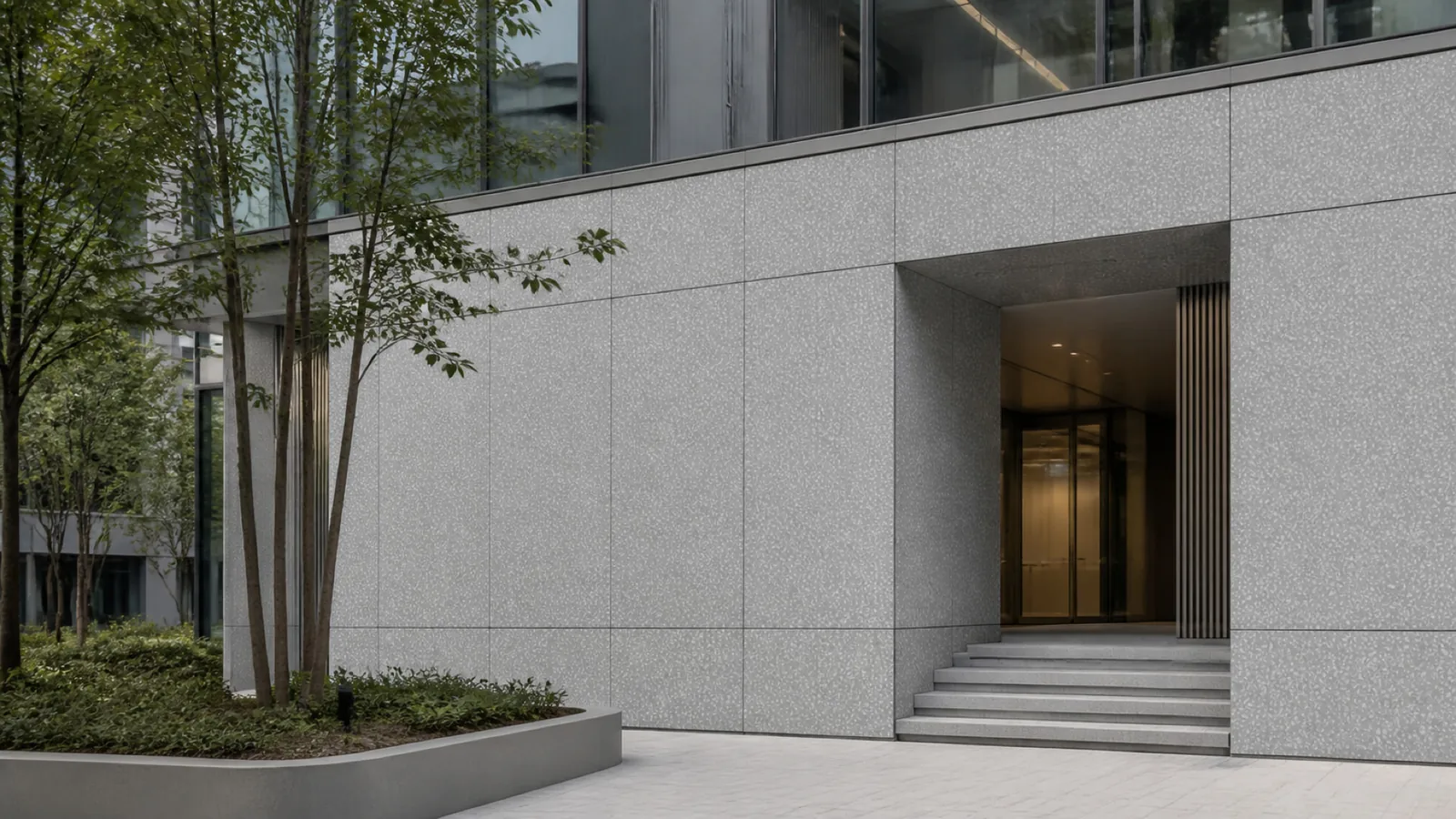 Silver Gray Dense Micro-Chip Sintered Stone Slab for Exterior Walls thumbnail 3