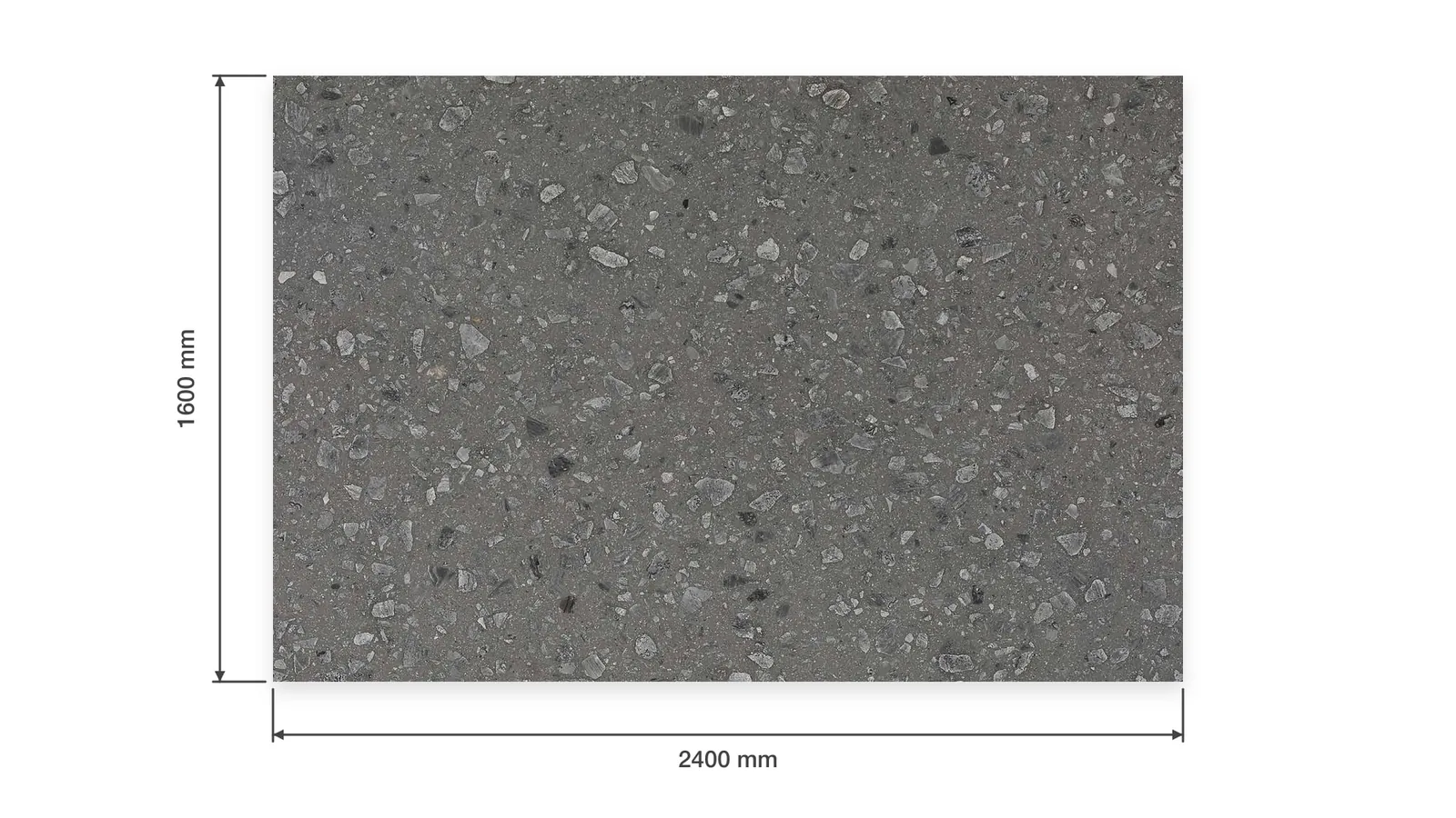 Medium Gray Pebble-Chip Sintered Stone Slab for Floors and Stairs thumbnail 2