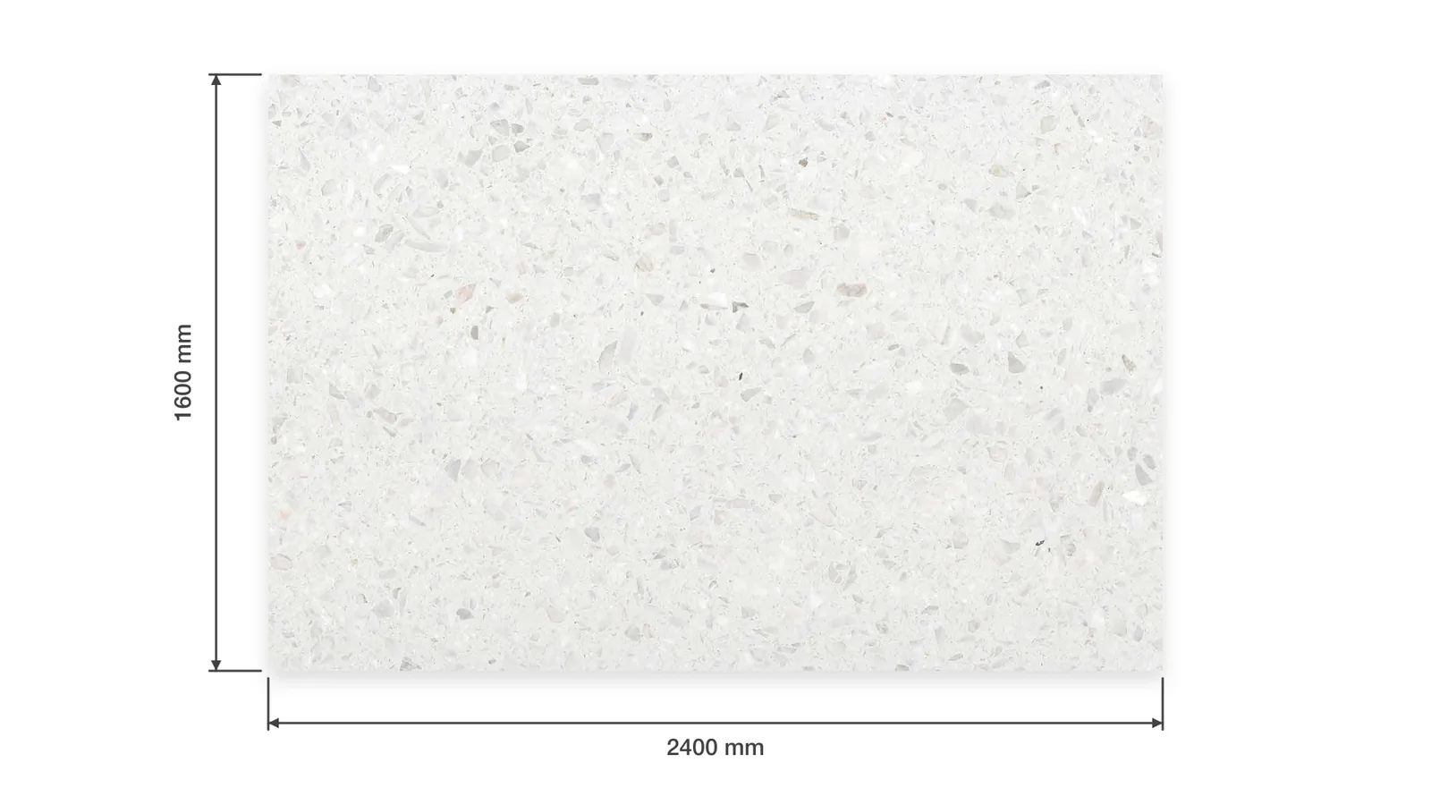 Frost White Clouded Fine-Chip Sintered Stone Slab for Irregular Surfaces thumbnail 2