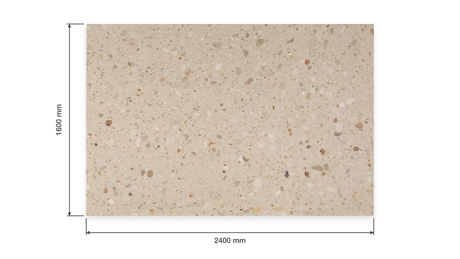 Sand Beige Mixed-Stone-Chip Sintered Stone Slab for Furniture Countertops thumbnail 2