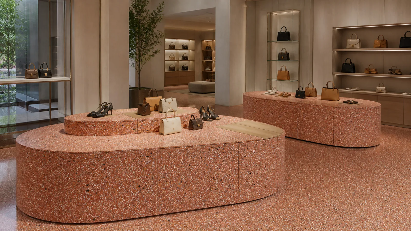 Terracotta Dense White-Speckled Sintered Stone Slab for Online Celebrity Stores thumbnail 4