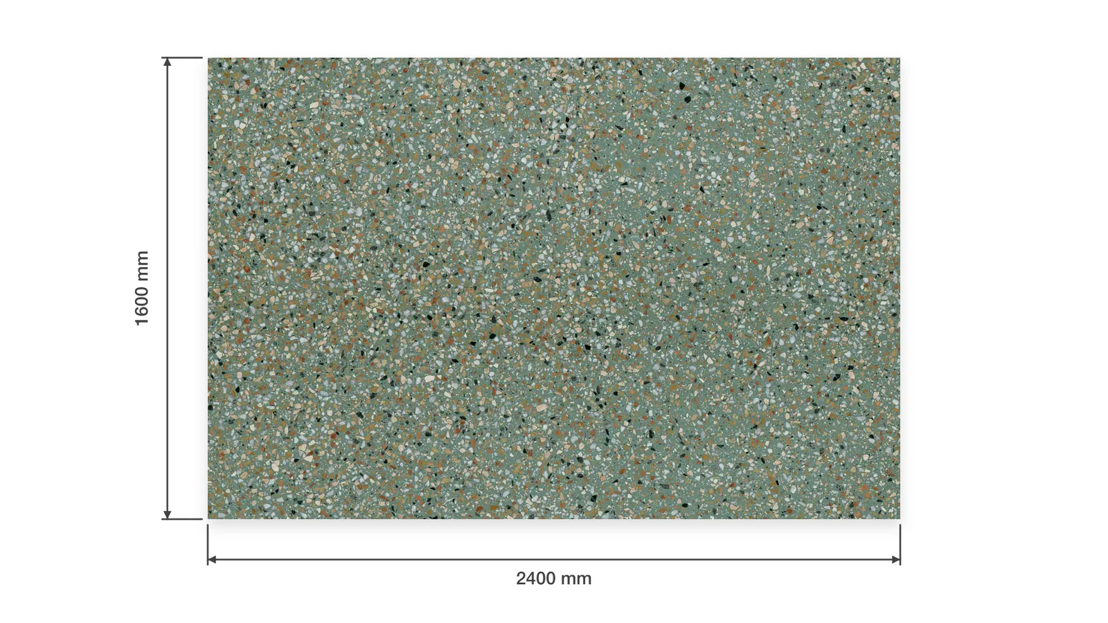 Teal Green Multicolor-Speckled Sintered Stone Slab for Catering Spaces thumbnail 2