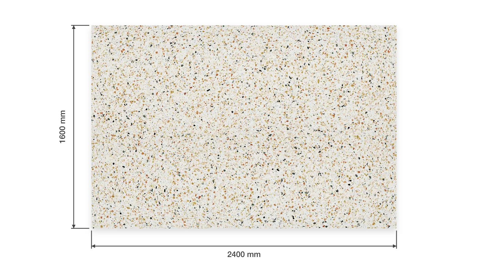 Cream Fine Multicolor-Chip Sintered Stone Slab for Catering Spaces thumbnail 2