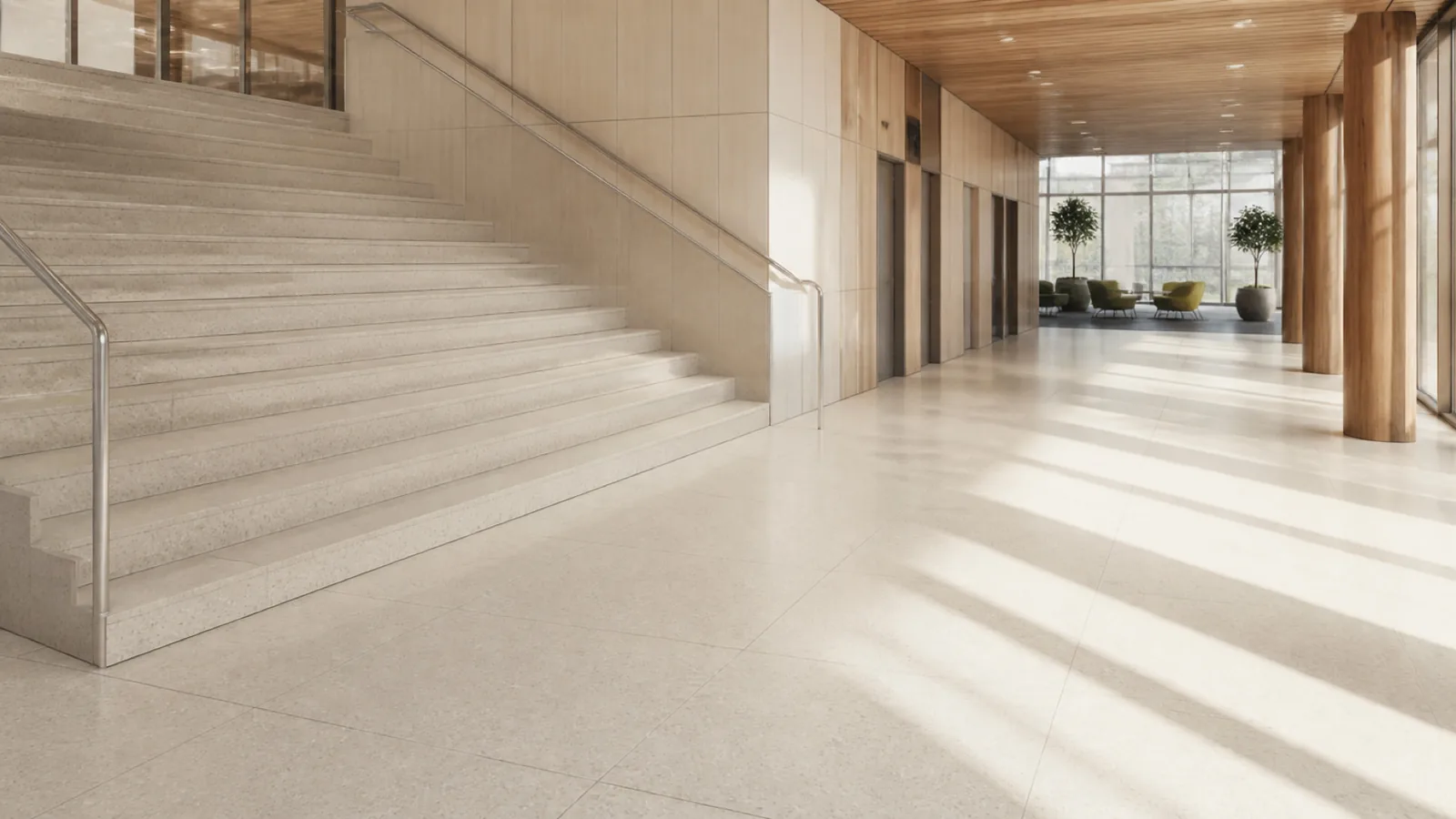 Warm Cream Subtle Fine-Grain Sintered Stone Slab for Hospitals and Schools thumbnail 4