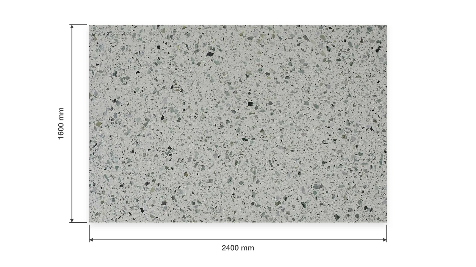 Sage Gray Medium-Stone-Chip Sintered Stone Slab for Business Spaces thumbnail 2