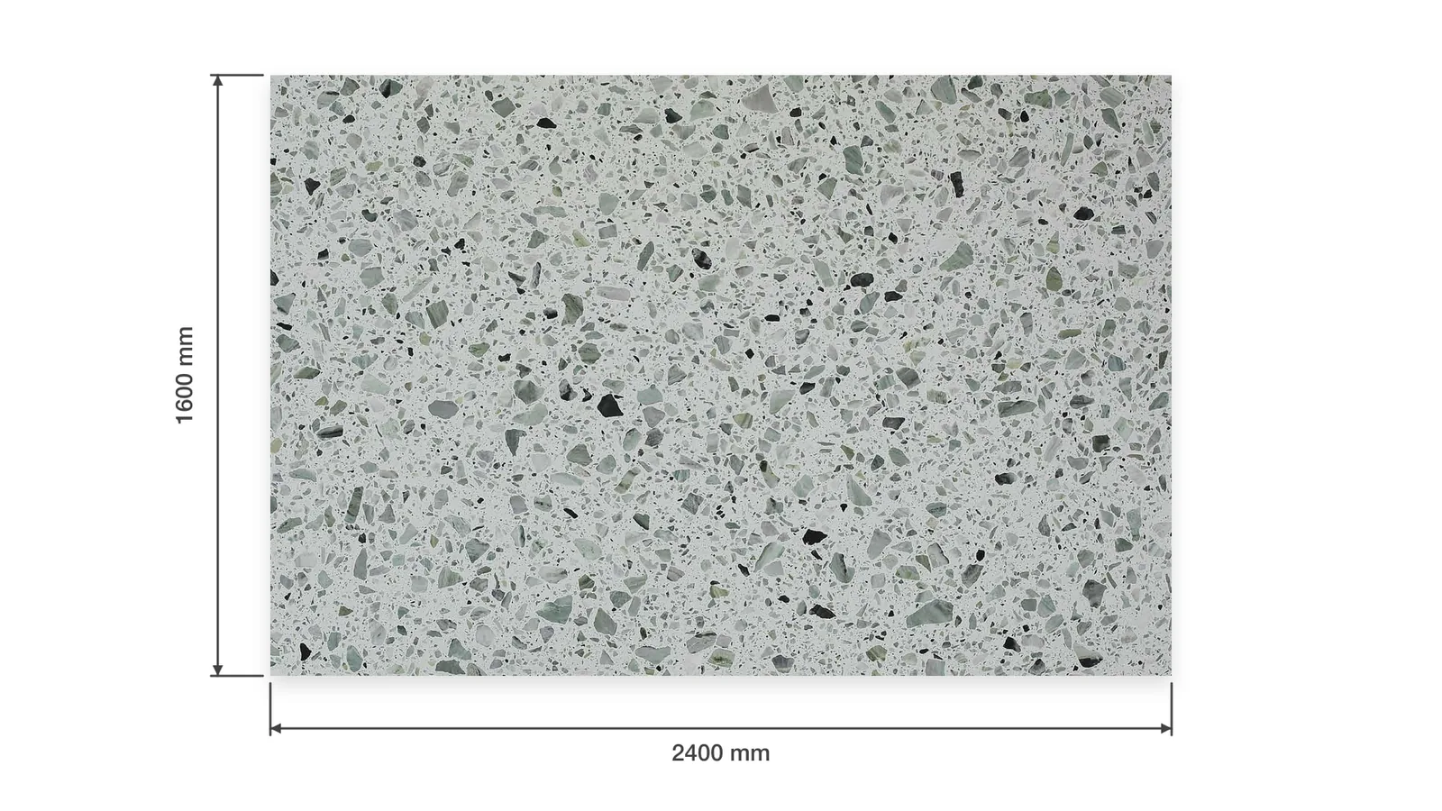 Pale Sage Large Mixed-Chip Sintered Stone Slab for Catering Spaces thumbnail 2