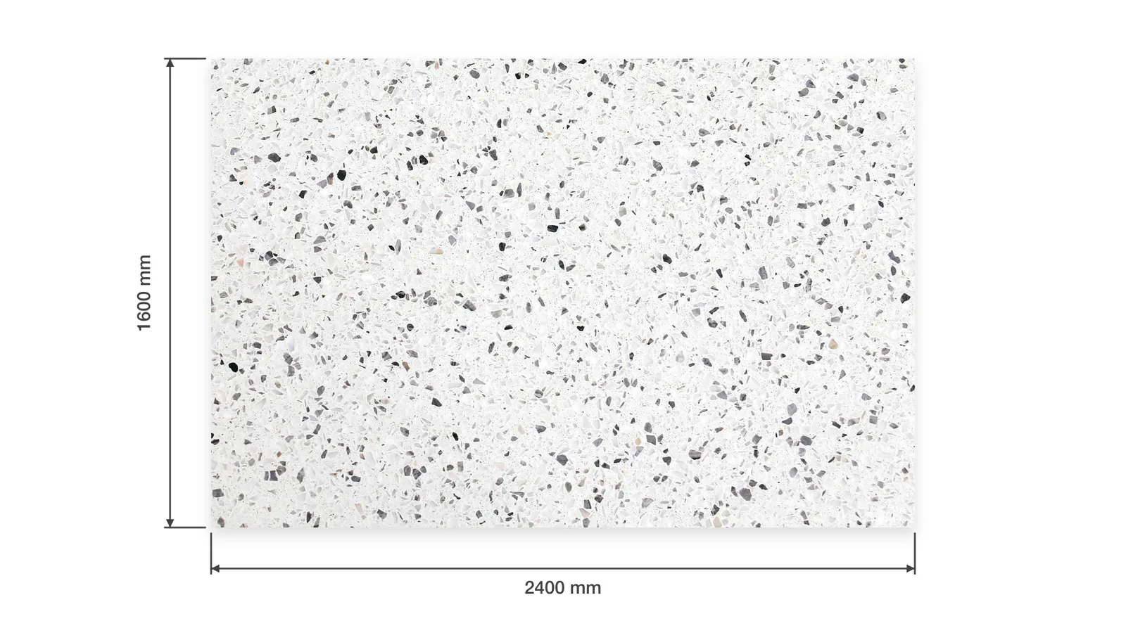 White Medium Dark-Chip Sintered Stone Slab for Floors and Stairs thumbnail 2