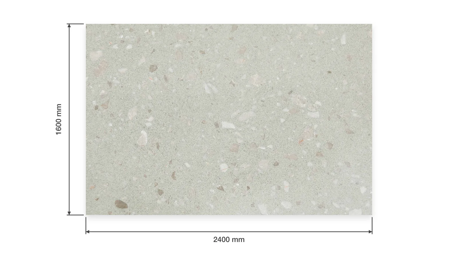 Pale Sage Sparse White-Chip Sintered Stone Slab for Hospitals and Schools thumbnail 2