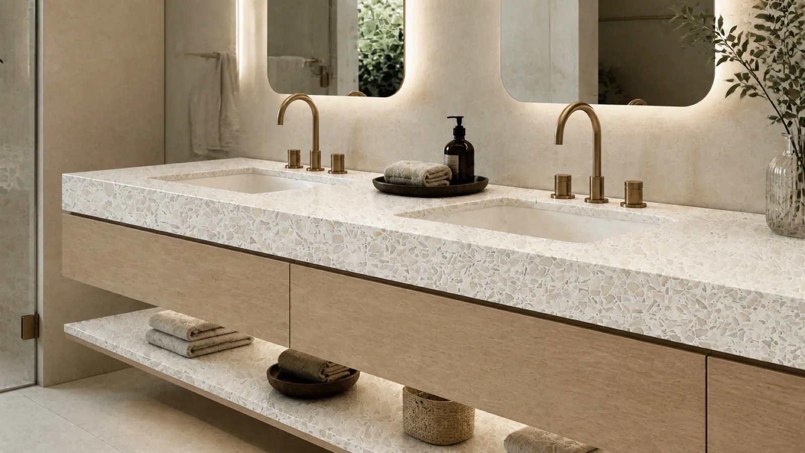 Ivory Dense Translucent-Chip Sintered Stone Slab for Furniture Countertops thumbnail 4