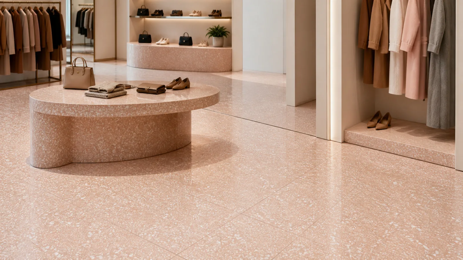 Peach Dense White-Chip Sintered Stone Slab for Online Celebrity Stores thumbnail 4