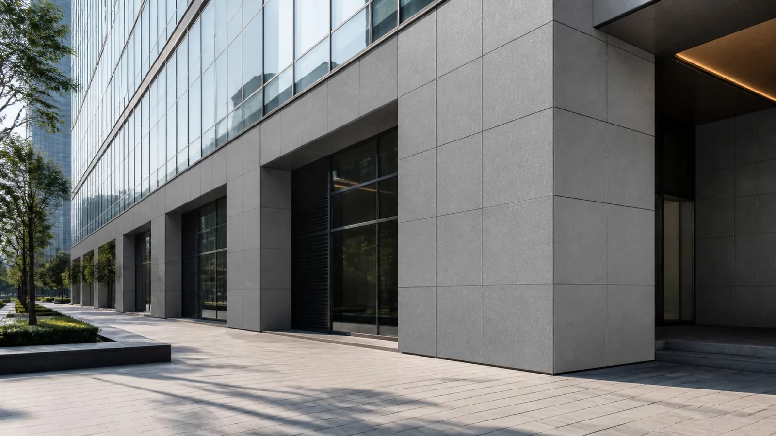 Charcoal Gray Subtle Fine-Grain Sintered Stone Slab for Exterior Walls thumbnail 3
