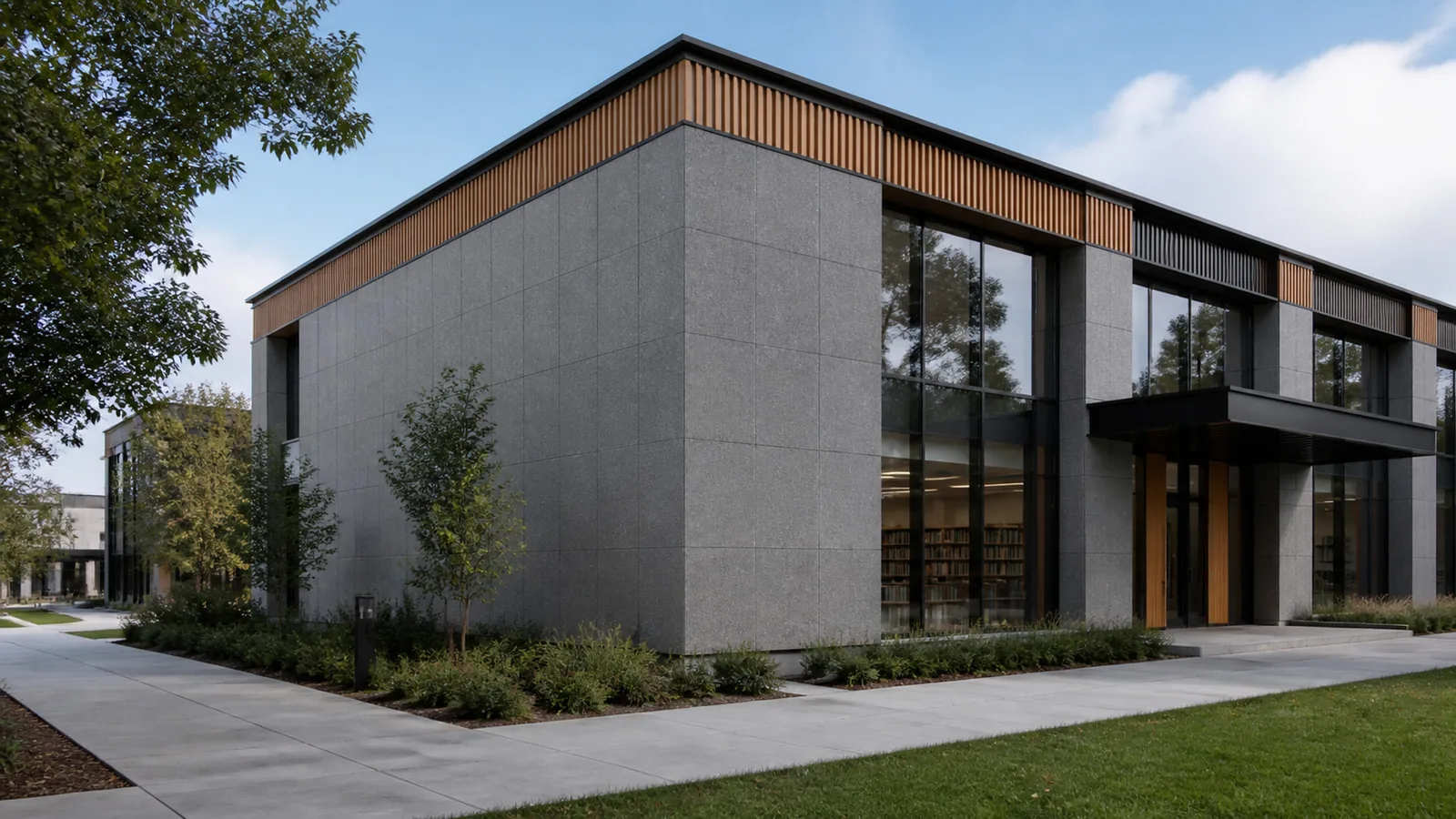 Charcoal Gray Subtle Fine-Grain Sintered Stone Slab for Exterior Walls thumbnail 5