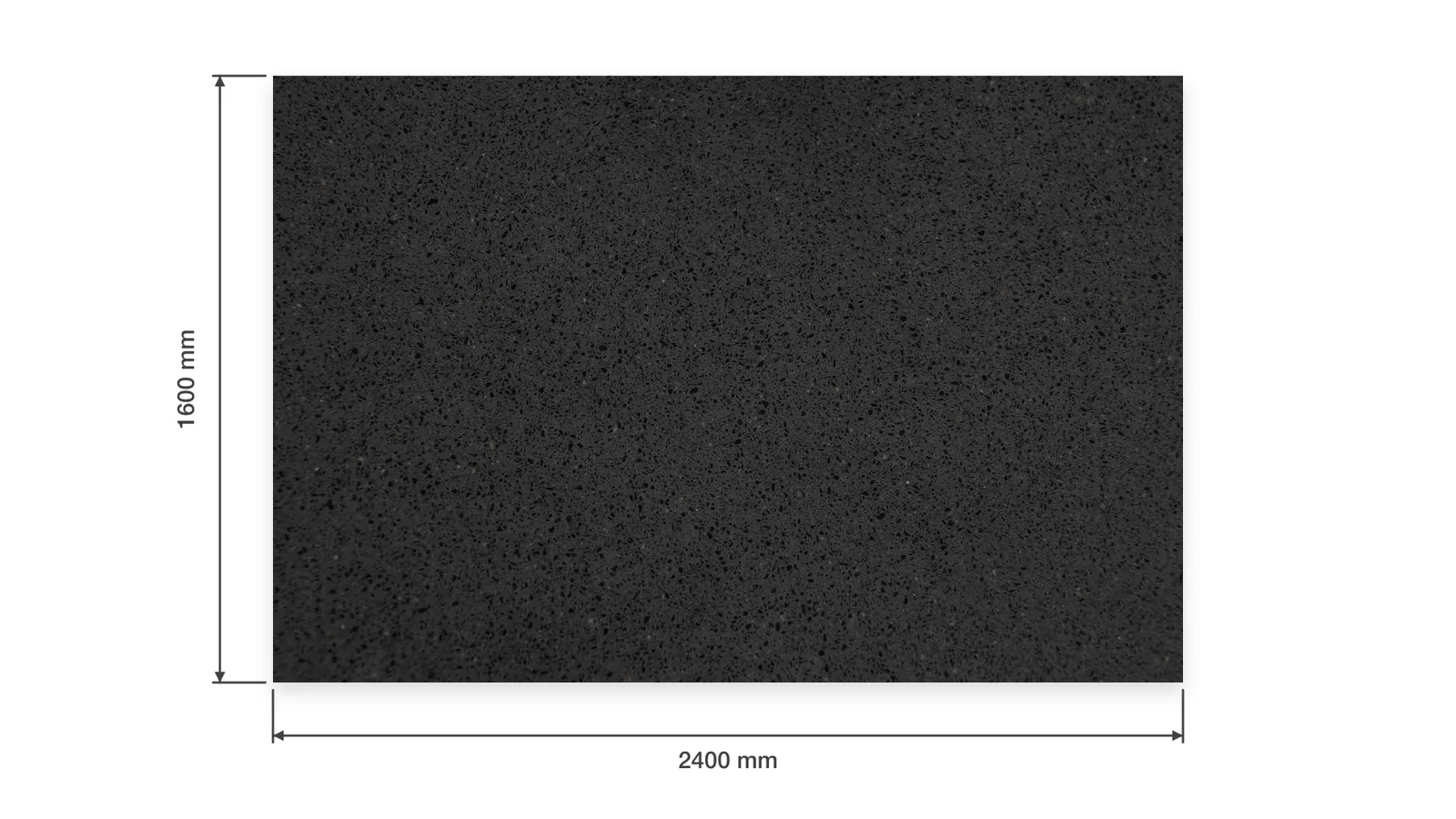 Matte Black Fine Dark-Speckled Sintered Stone Slab for Shelves and Consoles thumbnail 2
