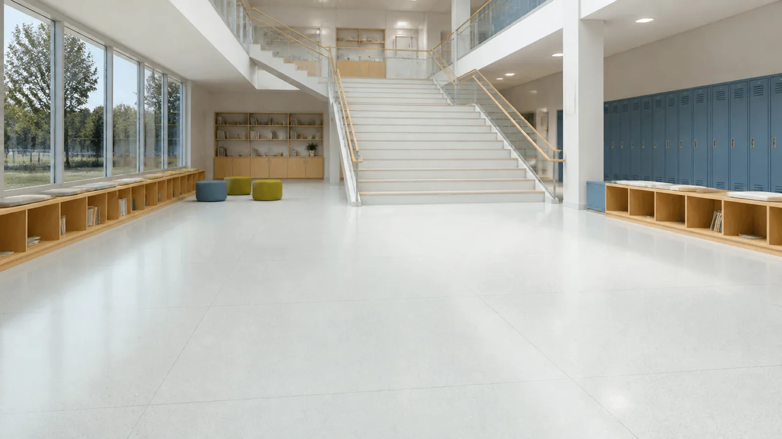 Pale Mint Minimal Fine-Grain Sintered Stone Slab for Hospitals and Schools thumbnail 4