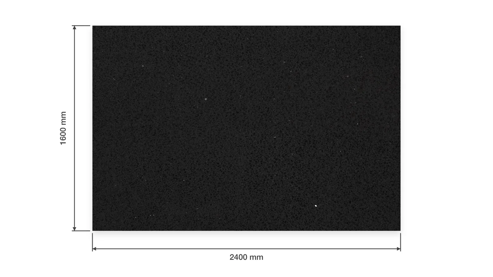 Deep Black Minimal Fine-Grain Sintered Stone Slab for Shelves and Consoles thumbnail 2