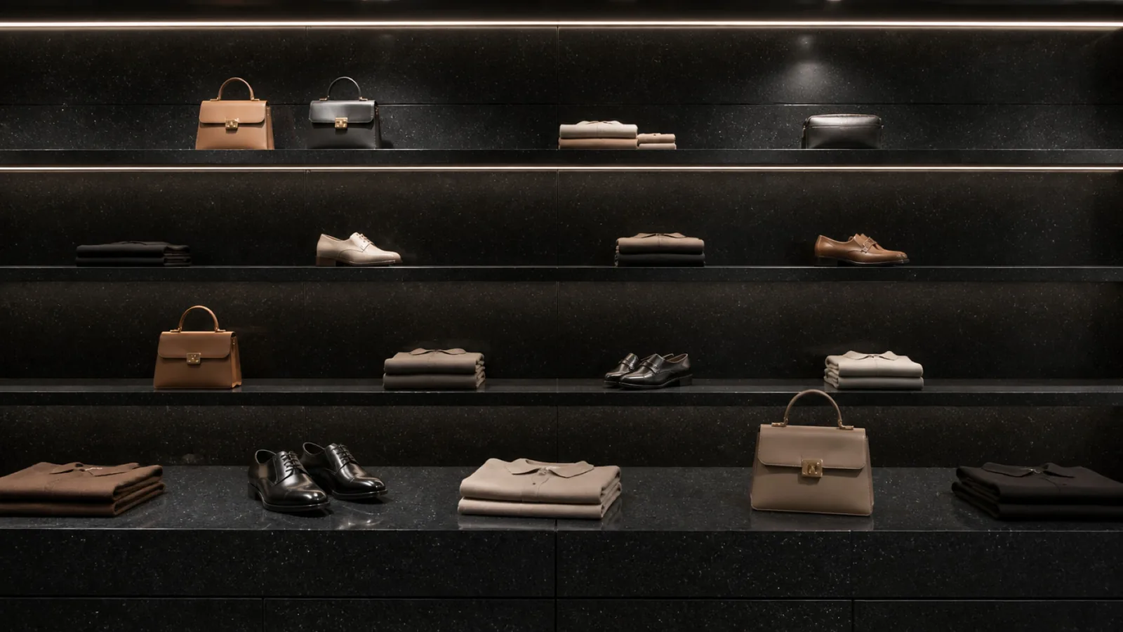 Deep Black Minimal Fine-Grain Sintered Stone Slab for Shelves and Consoles thumbnail 3
