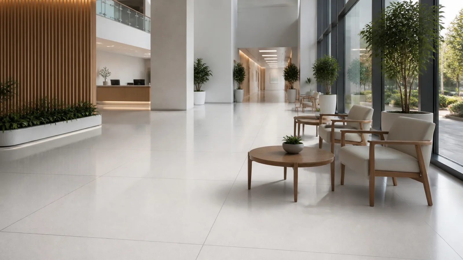 Light Gray Minimal Fine-Grain Sintered Stone Slab for Hospitals and Schools thumbnail 3