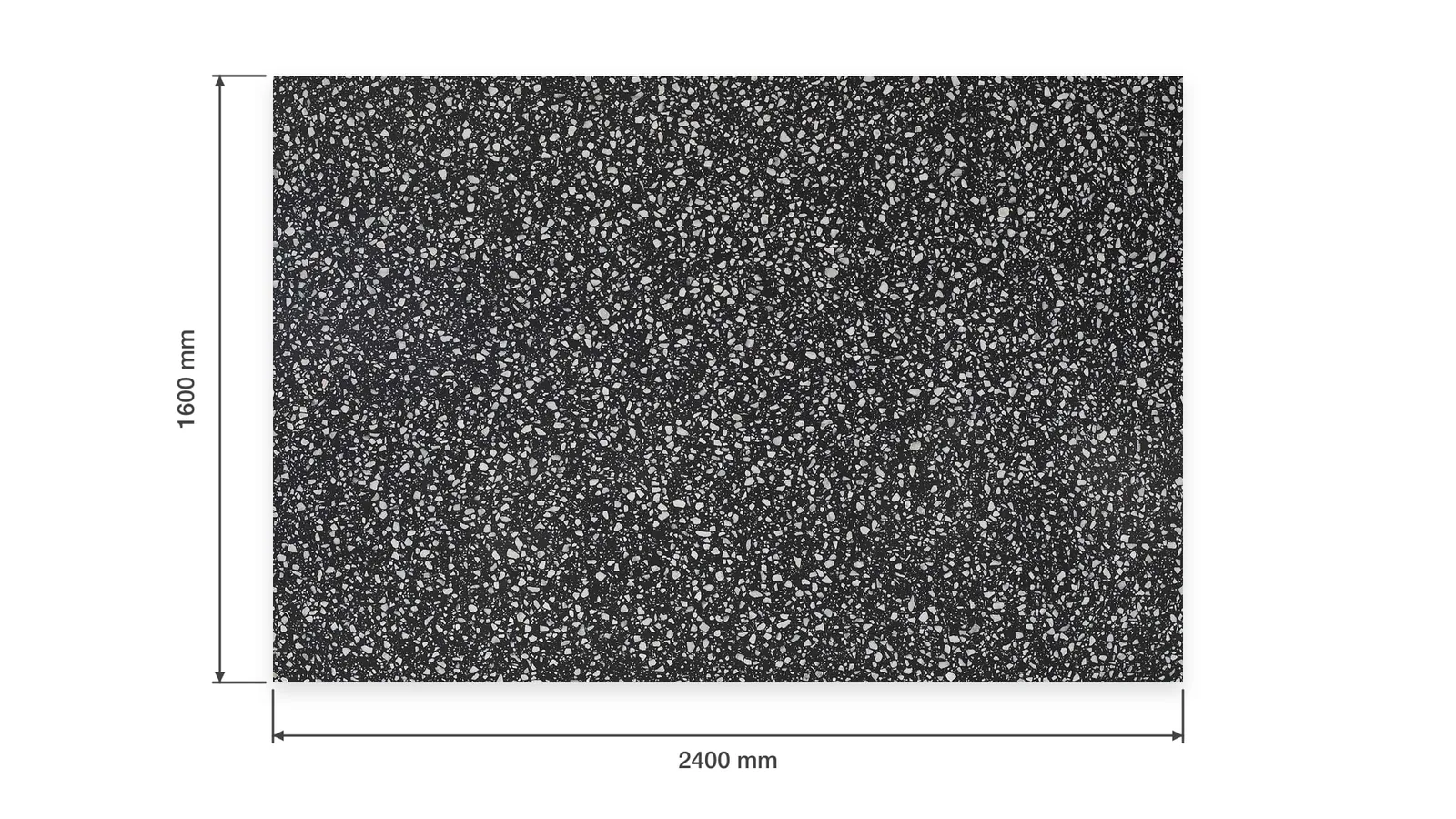 Black Dense White-Speckled Sintered Stone Slab for Floors and Stairs thumbnail 2